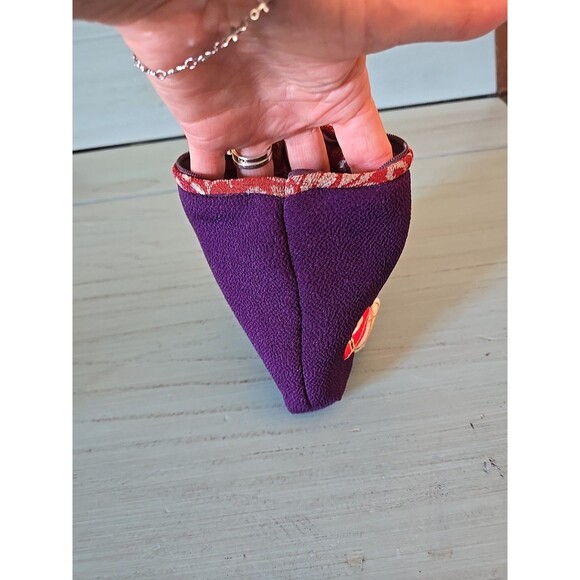 Coin Purse Wallet With Zipper Handmade High Quality Souvenir Purple Bag Homemade - Picture 4 of 9